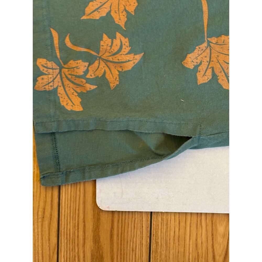 M. Mac long green 100% cotton comfort above ankle maxi
green & gold dress sz Lg - Picture 8 of 11